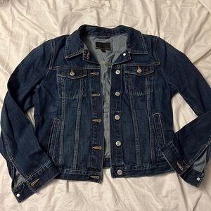 Classic Dark wash Denim Jacket, Size Medium